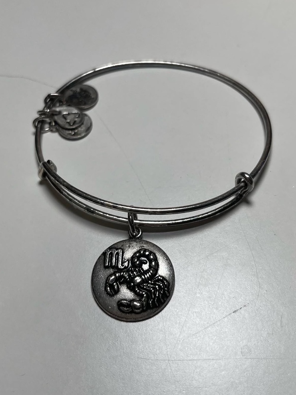 Alex and Ani Silver Scorpio Charm Bangle Bracelet